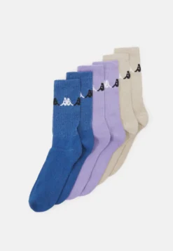 Kappa Crew Socks 6 Pack - Calcetines De Deporte - Brown Rice/Lavender Frost/Adriatic Blue