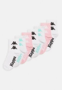 Kappa Veralus 7 Pack - Calcetines De Deporte - Coral Blush/Bright White/Bright White/Stellar/Caviar/Bright White