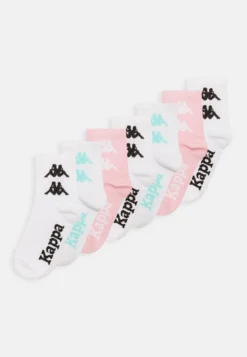 Kappa Veralus 7 Pack - Calcetines De Deporte - Coral Blush/Bright White/Bright White/Stellar/Caviar/Bright White